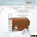 Набор Brown Коричневый пилинг + увлажняющий крем + бустер с шелком+ косметичка BTpeeL