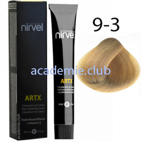 Краска для волос 9-3 Золотистый светлый блондин Artx Nirvel, 60 мл.